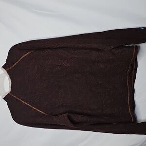 KUHL pullover fleece knitted purple black long sleeve sweatshirt sz Large